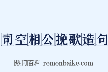 司空相公挽歌造句是什么意思的图片
